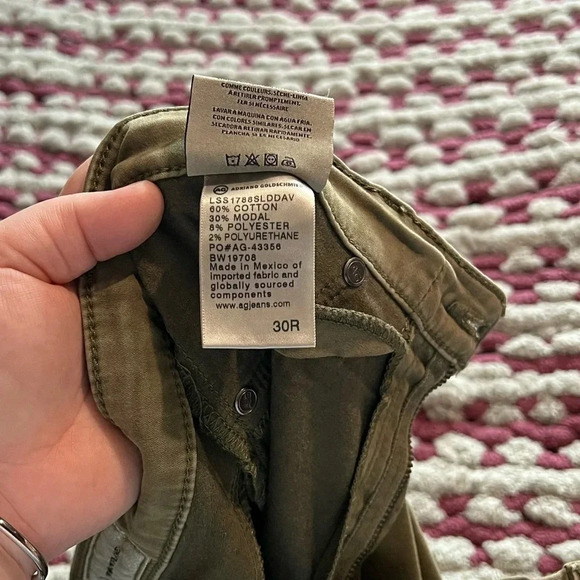 AG Adrianno Goldschmid Anthro The Abby Mid Rise Skinny Ankle Jean women's 30R - Picture 7 of 10